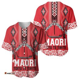 Toitu Te Tiriti Waitangi Baseball Jersey Red Wharenui House LT9
