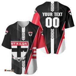Personalized St Kilda Saints Baseball Jersey Modern Geometric Sports Graphic Style TS04