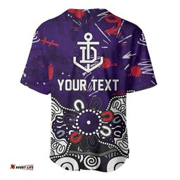 Personalized Fremantle Dockers Baseball Jersey Aboriginal Dot Painting Graffiti Style TS04