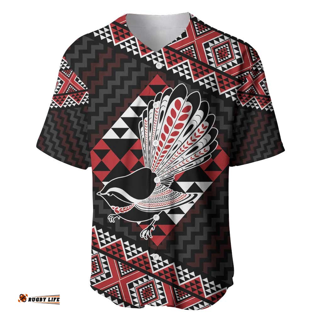 Taniko Aotearoa Baseball Jersey Poutama Mix Piwakawaka LT7