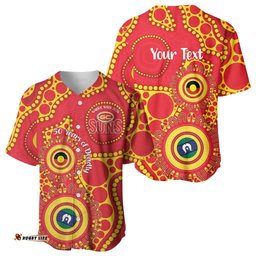 Suns NAIDOC Week 2026 Personalised Baseball Jersey 50 Years of Deadly Aboriginal Art LT14