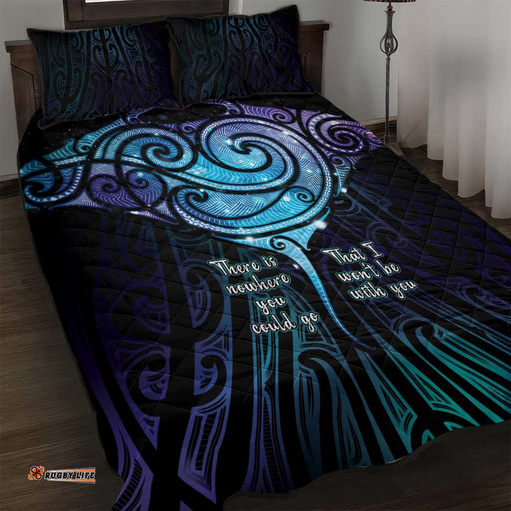 Aotearoa Maori Te Whai Rahi Quilt Bed Set Tala - Nowhere You Could Go That I Won't Be With You LT7