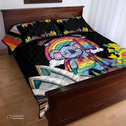 Aussia Pride Month Rainbow Koala Quilt Bed Set LT9