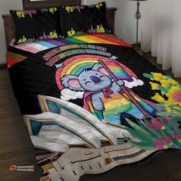 Aussia Pride Month Rainbow Koala Quilt Bed Set LT9