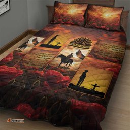 ANZAC Day Film Reel Lest We Forget Quilt Bed Set Australia NZ Memorial LT9