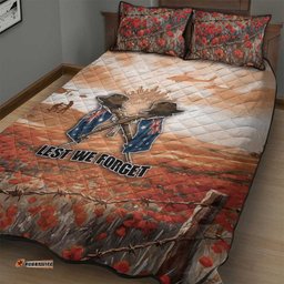 ANZAC Day Quilt Bed Set Commemorative Soldier Tribute DT05