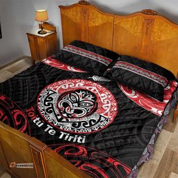 Aotearoa Toitu Te Tiriti Quilt Bed Set Haka Tiki Honour The Treaty LT14