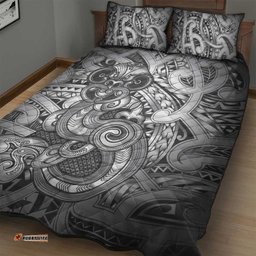 Aotearoa Maori Hei Tiki Quilt Bed Set Kiwikiwi Kowhaiwhai Puhoro Motif LT9