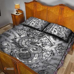 Aotearoa Maori Hei Tiki Quilt Bed Set Kiwikiwi Kowhaiwhai Puhoro Motif LT9