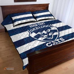 AFL Cats Football Custom Quilt Bed Set Geelong Proud Indigenous Art LT14