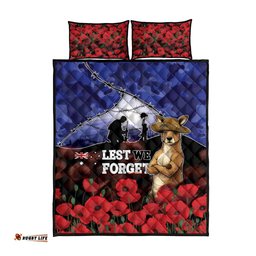 ANZAC Day Quilt Bed Set Lest We Forget DT05
