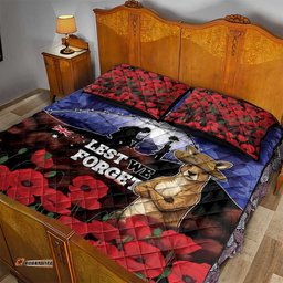 ANZAC Day Quilt Bed Set Lest We Forget DT05