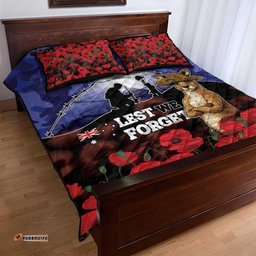 ANZAC Day Quilt Bed Set Lest We Forget DT05