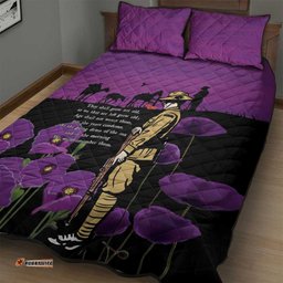 ANZAC Soldier and War Animals Quilt Bed Set We Will Remember Them LT15