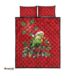 Aussie Green Budgerigar Quilt Bed Set Aboriginal Inspired Christmas LT9