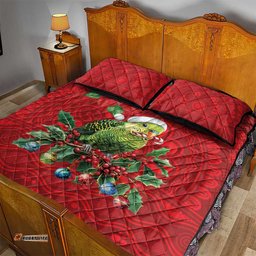 Aussie Green Budgerigar Quilt Bed Set Aboriginal Inspired Christmas LT9