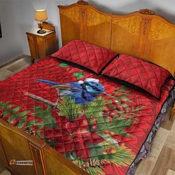 Aussie Superb Fairywren Bird Quilt Bed Set Aboriginal Inspired Christmas LT9