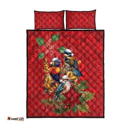 Aussie Native Bird Quilt Bed Set Aboriginal Inspired Christmas LT9