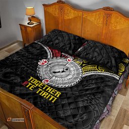 Aotearoa and Niue Mo Te Tiriti Quilt Bed Set New Zealand Honour The Treaty Ake!Ake!Ake! LT9