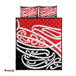 All Red New Zealand Kowhai Ngutukak Quilt Bed Set LT9