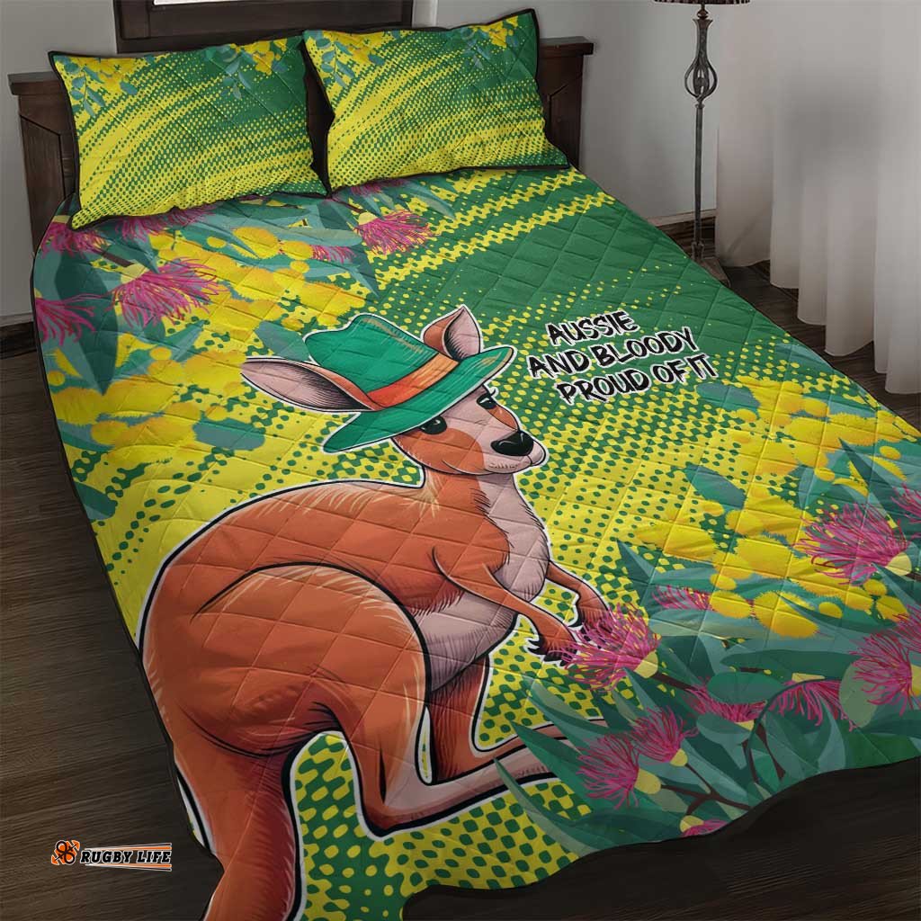 Aussie and Bloody Proud of It Quilt Bed Set Happy Australia Day LT9