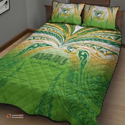 Cook Islands Rugby League Quilt Bed Set Avaiki Tatau Tribal Motifs White Color LT03