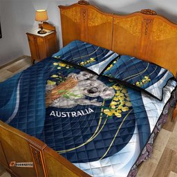 Australia Day Quilt Bed Set Koala Blue Modern Vibe LT7