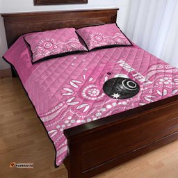 Custom Bowls Australia Breast Cancer Quilt Bed Set Pink Ribbon Kangaroo Aboriginal Art LT14