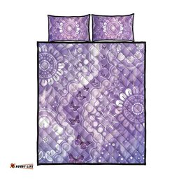 Australia Epilepsy Awareness Quilt Bed Set Purple Butterflies Aboriginal LT05