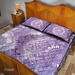 Australia Epilepsy Awareness Quilt Bed Set Purple Butterflies Aboriginal LT05