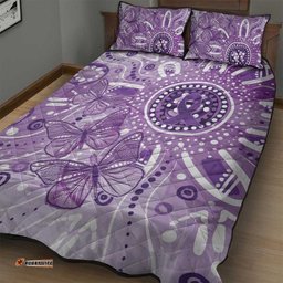 Australia Epilepsy Awareness Indigenous Quilt Bed Set Butterfly Aboriginal Art LT7