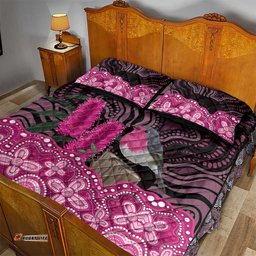 Australia Indigenous Quilt Bed Set Breast Cancer Pink Robin Bottlebrush Aboriginal Art LT14