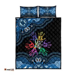 Autism Awareness Australia Indigenous Quilt Bed Set We All Have Different Abilities LT14