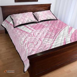Australia Bowls Personalised Indigenous Pink Round Quilt Bed Set LT7