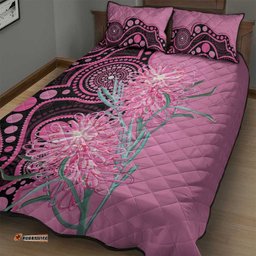 Australia Grevillea Quilt Bed Set Aussie Native Spider Flower Indigenous Art LT14