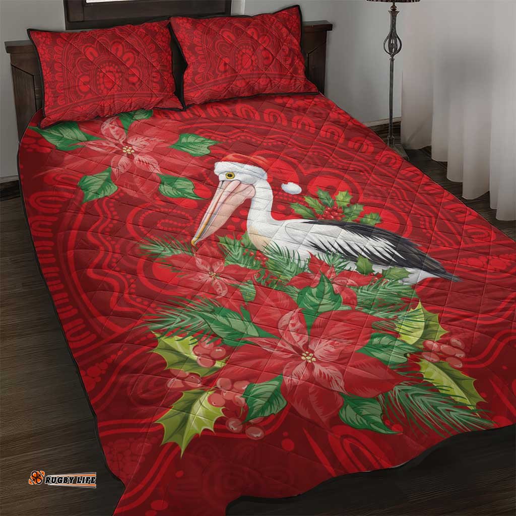 Australian Pelican Quilt Bed Set Aboriginal Inspired Christmas LT9