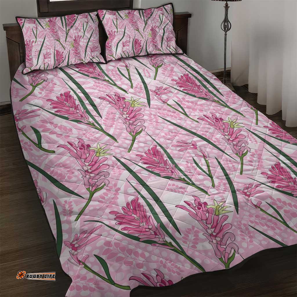Australia Kangaroo Paws Quilt Bed Set Aussie Native Flowers Indigenous Art LT14