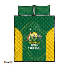 Custom Bowls Australia Quilt Bed Set National Color Curve Sporty LT14