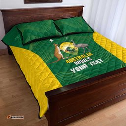 Custom Bowls Australia Quilt Bed Set National Color Curve Sporty LT14
