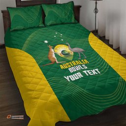 Custom Bowls Australia Quilt Bed Set National Color Curve Sporty LT14