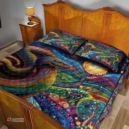 Aboriginal Dreamtime Rainbow Serpent Quilt Bed Set LT9