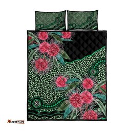 Australia Hakea Quilt Bed Set Aussie Native Flowers Indigenous Art LT14