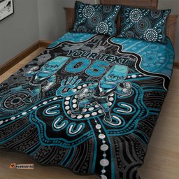 Custom Power Football Quilt Bed Set Aboriginal Dot Art Pattern DT05