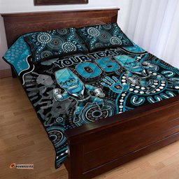 Custom Power Football Quilt Bed Set Aboriginal Dot Art Pattern DT05