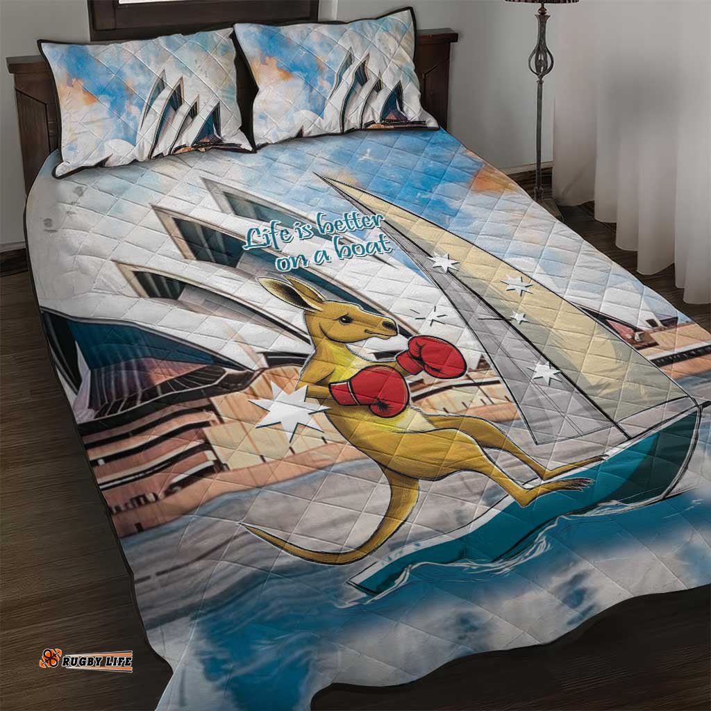 Australia Sailing Quilt Bed Set Life Is Better On A Boat LT14