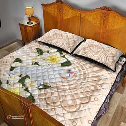 Australia Long-billed Corella Quilt Bed Set Cacatua Tenuirostris Plumeria Aboriginal Art LT14