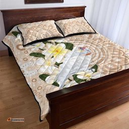 Australia Long-billed Corella Quilt Bed Set Cacatua Tenuirostris Plumeria Aboriginal Art LT14