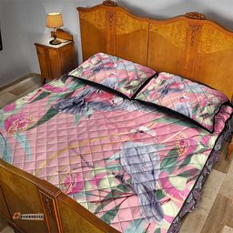 Australia Breast Cancer Awareness Quilt Bed Set Pink Galah with Eucalyptus Flowers LT7