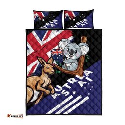 Australia Kangaroo Koala Together Quilt Bed Set Special Edition LT01