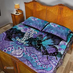 Australia Indigenous Teal Purple Contemporary Aboriginal Art Quilt Bed Set Hope Is Real LT7